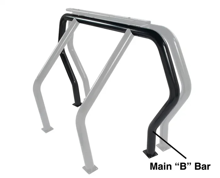Go Rhino 93002B – Bed Bar Component “B Main Black Powdercoat
