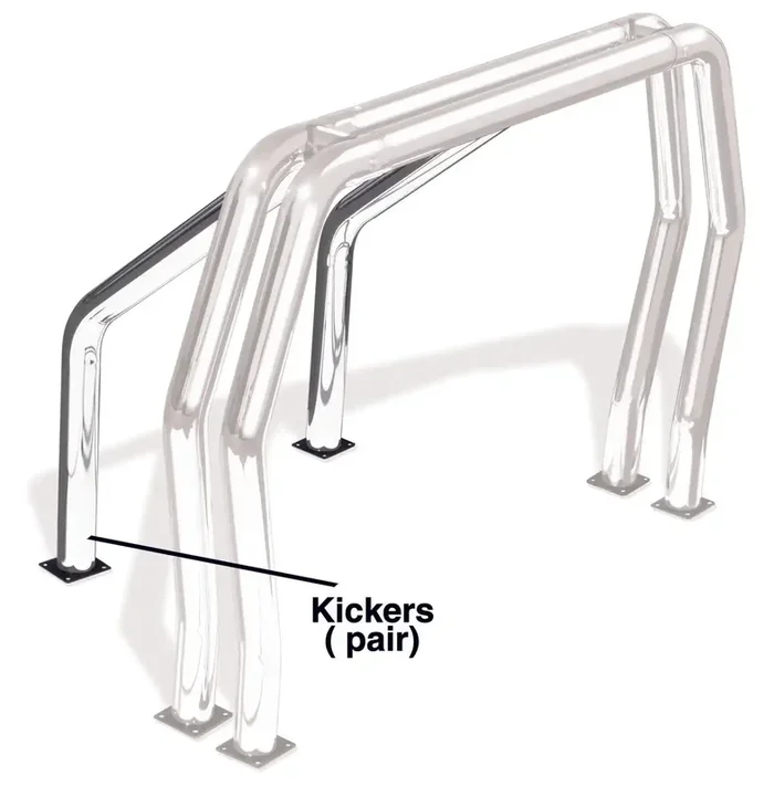 Go Rhino 9516C – Bed Bar Component Pair of Kickers (On wheel wells) Chrome