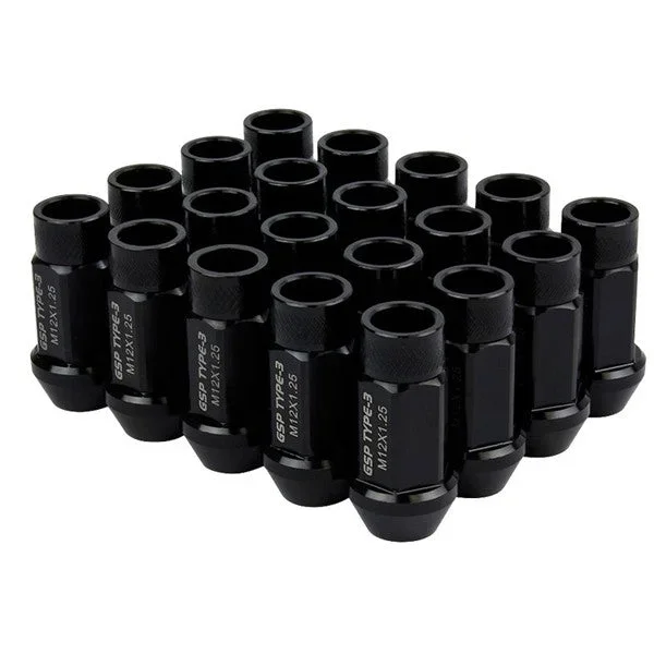 Godspeed Type-3 Lug Nuts (50mm – 20 Piece – Aluminum – Open End) M12x1.25