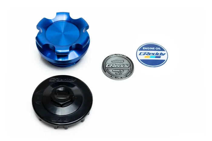 GReddy Type-B Oil Filler Cap M35-P4.0 – Blue | Multiple Mazda Fitments (13901503)