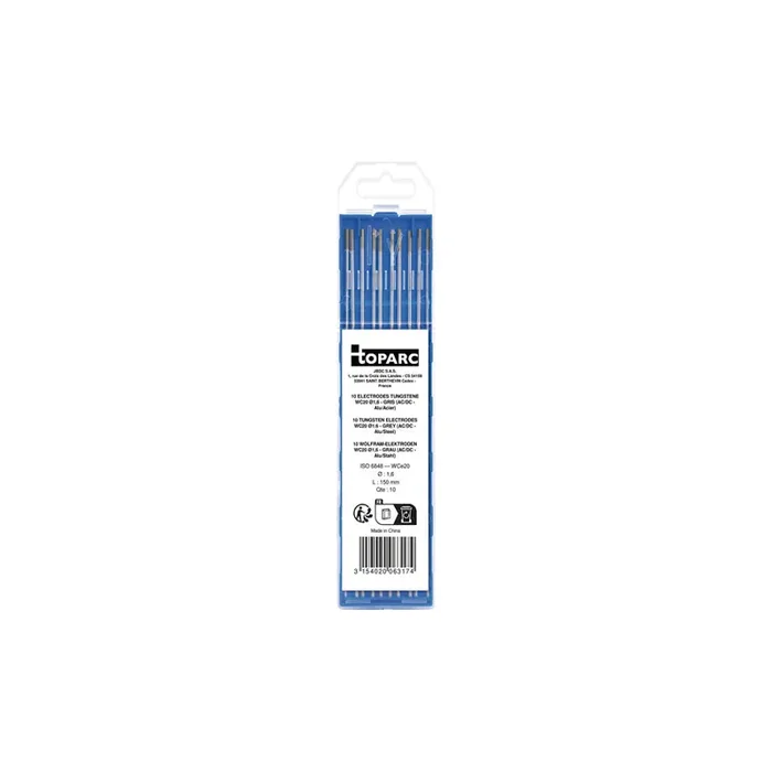 Gys 063174 10 Electrodes – Tungsten Wc20 Ø1.6 – Grey (Ac/Dc – Aluminium/Steel) Welding Consumables