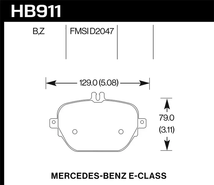 Hawk Performance HB911Z.654 Ceramic Disc Brake Pad 0.654 Thickness