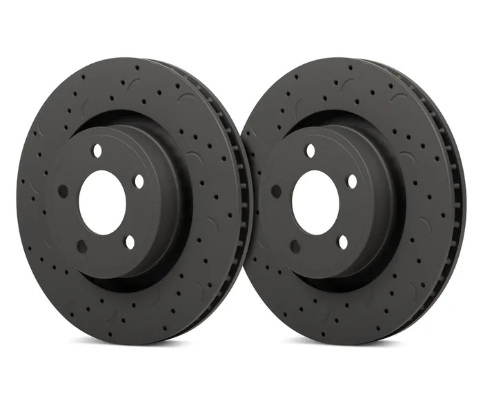 Hawk Talon 2004 Dodge Ram 1500 SRT-10 Standard Cab Pickup Drilled and Slotted Front Brake Rotor Set