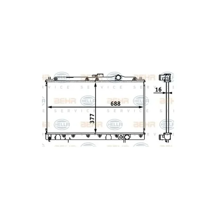 Hella 8MK 376 708-111 Engine Radiator For Mitsubishi Galant