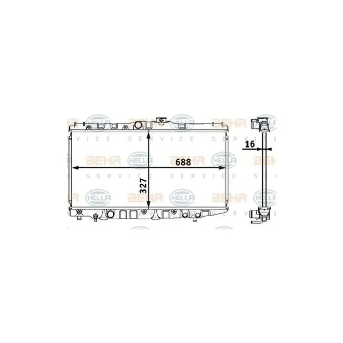 Hella 8MK 376 708-151 Engine Radiator