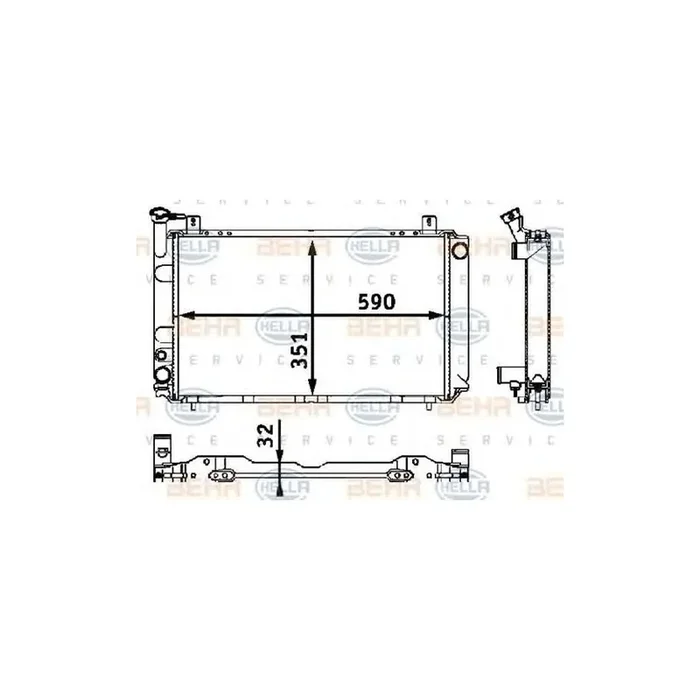 Hella 8MK 376 708-271 Engine Radiator