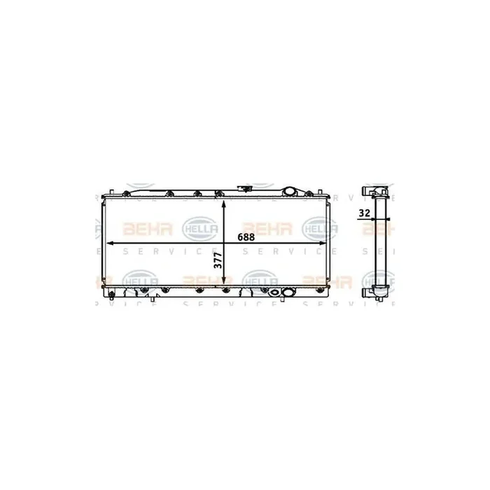 Hella 8MK 376 708-331 Engine Radiator