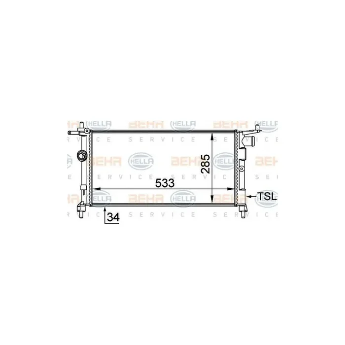 Hella 8MK 376 712-004 Engine Radiator