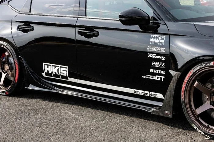 HKS Type S Side Skirt (ABS Plastic + CFRP) – Honda Civic Type R FL5 2023+
