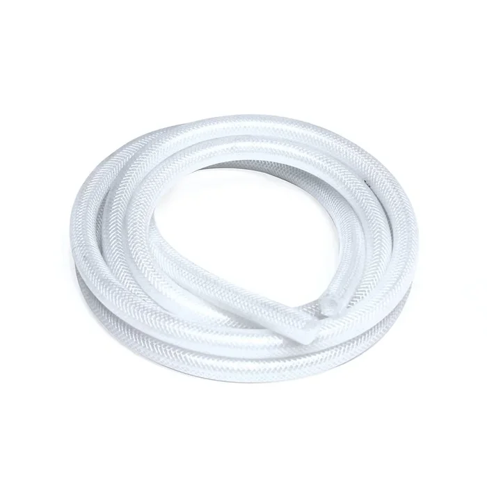 HPS 1 ” ID Clear high temp reinforced silicone heater hose 10 feet roll, Max Working Pressure 50 psi, Max Temperature Rating: 350F, Bend Radius: 4 “