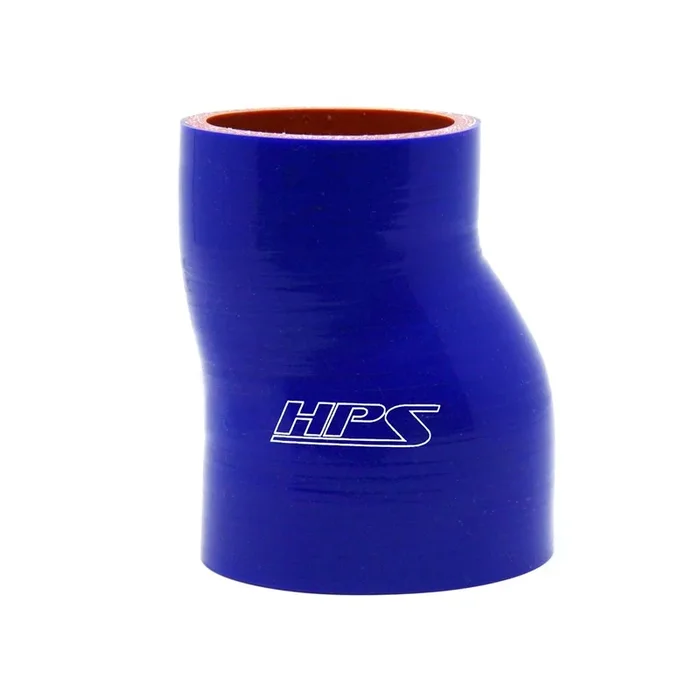 HPS 2.75 ” – 3 ” ID , 3 ” Long High Temp 4-ply Reinforced Silicone Offset Reducer Coupler Hose Blue (70mm – 76mm ID , 76mm Length)