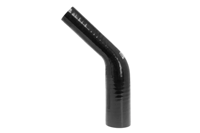 HPS 3/4 ” – 1 ” 4-ply Reinforced Silicone 45 Elbow Reducer Coupler | Universal (HTSER45-075-100-BLK)