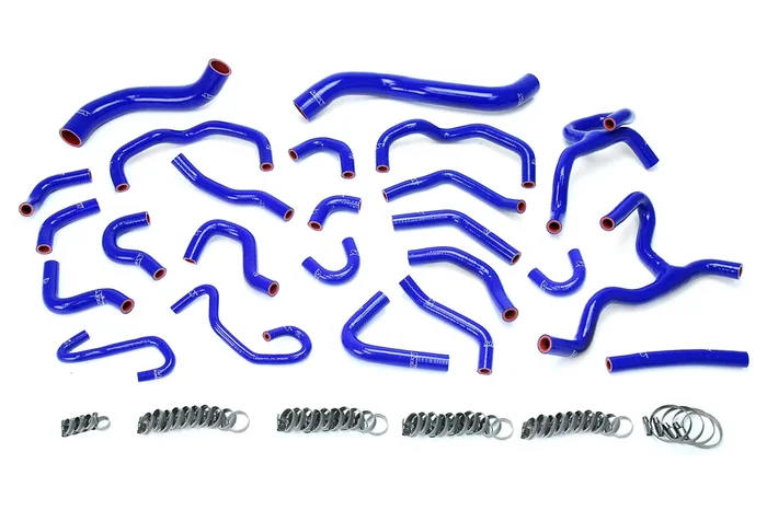 HPS Performance Silicone Coolant Hose Kit Toyota Land Cruiser 5.7L V8 (08-16) [Radiator + Heater] Black / Blue / Red