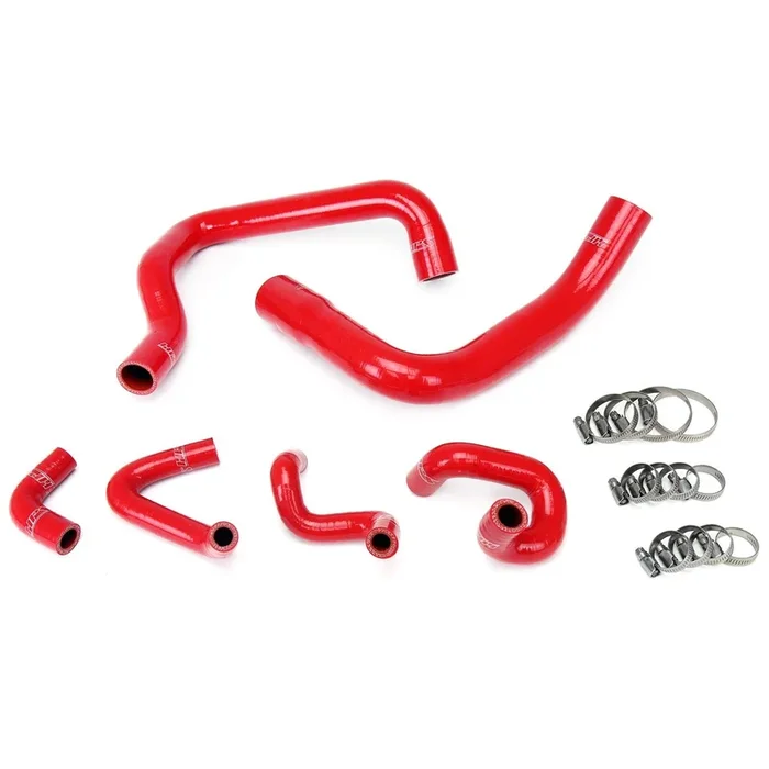 HPS Red Reinforced Silicone Radiator and Heater Hose Kit Coolant for Ford 86-93 Mustang GT / Cobra