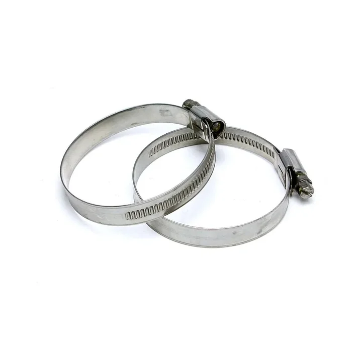 HPS Stainless Steel Embossed Hose Clamps Size 72 2pcs Pack 4-5/16 ” – 5 ” (110mm-127mm)