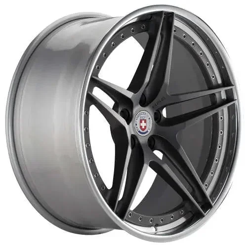 HRE Performance Wheels S107 Satin Charcoal Center w/ Polished Clear Outer & Gloss Silver Inner 20×10 | 5×114.3 (S107-201051144003C)