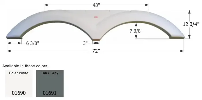 ICON 01690 DUTCHMEN FENDER FS790PW