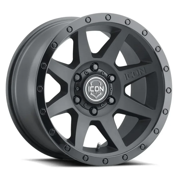 ICON Rebound 17×8.5 6×135 6mm Offset 5in BS 87.1mm Bore Double Black Wheel