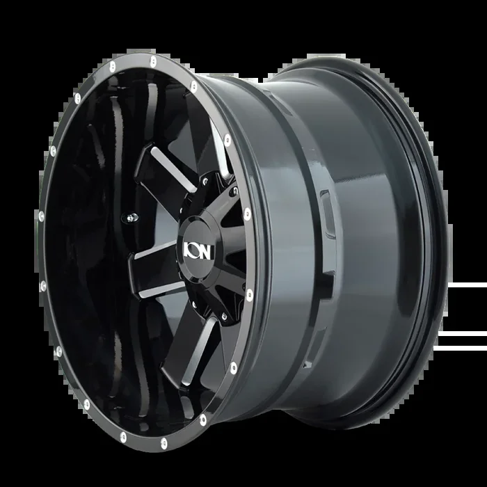ION Type 141 20×9 / 5×127 BP / 0mm Offset / 87mm Hub Gloss Black Milled Wheel