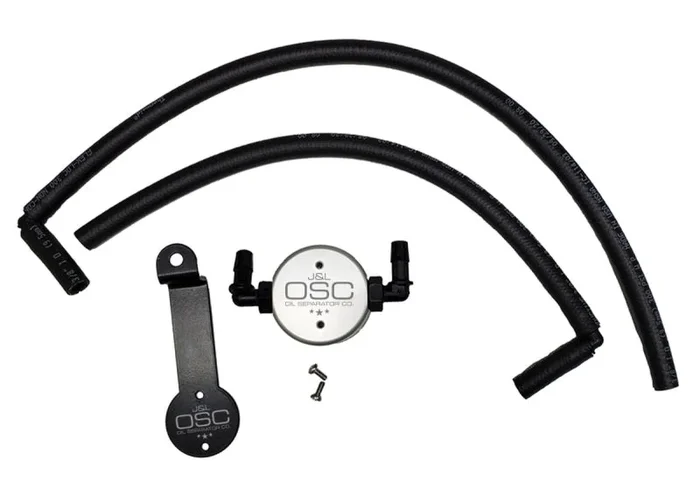 J&L 05-24 Toyota 4Runner 4.0L Driver Side Oil Separator 3.0 – Clear Anodized