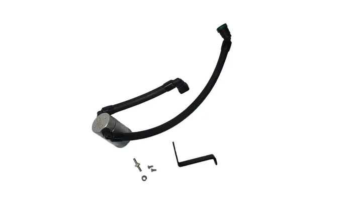 J&L 2024-2025 Ford Mustang GT w/ Whipple Supercharger Oil Separator 3.0 PCV Side – Clear Anodize