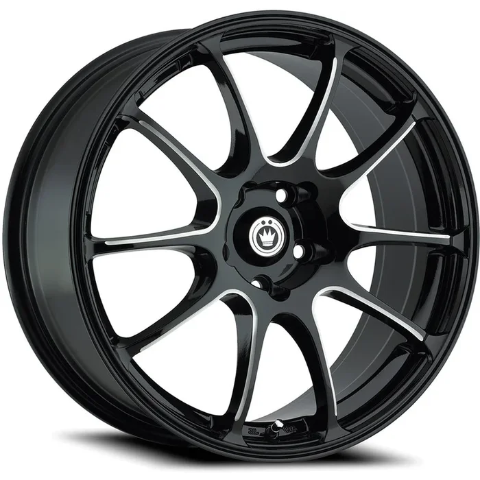 Konig Illusion Black w/ Ball Cut Machined Spoke Windows 17×7 | 4×100 (IL77100405)