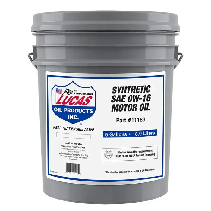 LUCAS OIL 11183 SYNTHETIC SAE 0W-16 API SP ILSAC GF