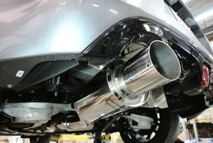 Megan Racing Exhaust Nissan 370Z (09-20) Single Exit N1 Muffler – Polished/Blue Burnt