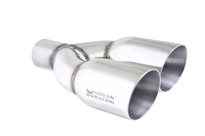 Megan Racing Passenger Side Twin 3.5 ” Stainless Chrome Tips – 2.5 ” Piping (MR-UT-TRT-PS)