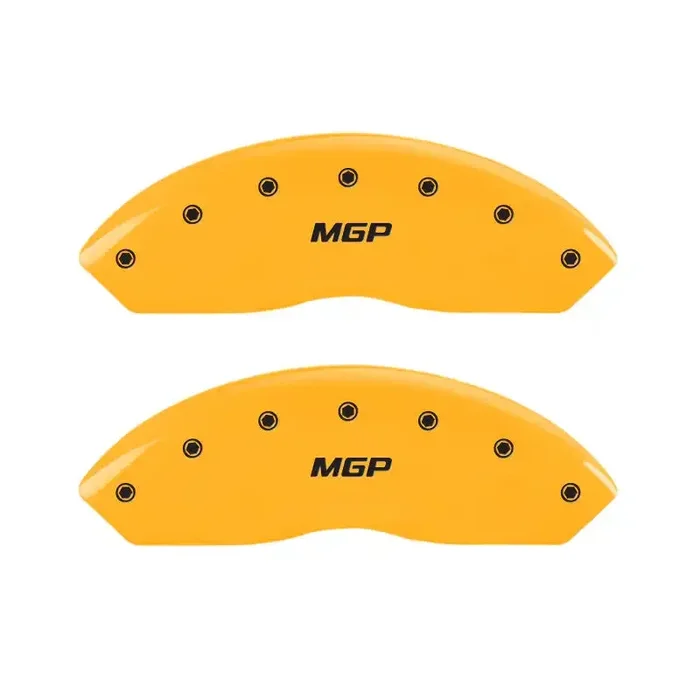 MGP 4 Caliper Covers Engraved F&R MGP Yellow finish black Letter