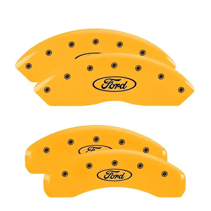 MGP CALIPER 10248SFRDYL SET OF 4 CALIPER COVERS ENGRAVED F