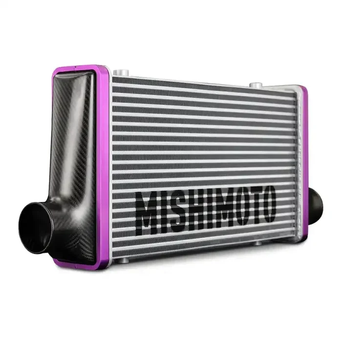 Mishimoto Universal Carbon Fiber Intercooler – Gloss Tanks – 450mm Gold Core – C-Flow – BL V-Band