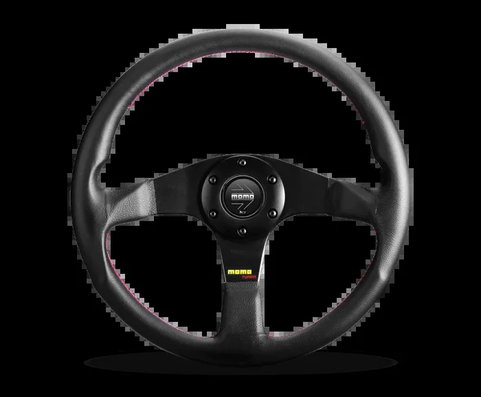 Momo Tuner Steering Wheel 320 mm – Black Leather/Red Stitch/Black Spokes