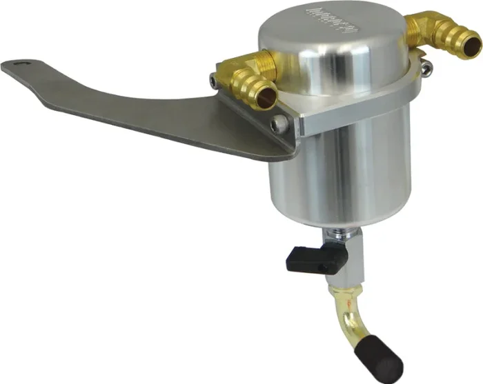 Moroso 15-17 Ford Mustang GT Air/Oil Separator Catch Can – Large Body – Billet Aluminum