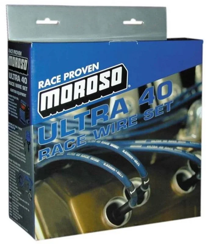 Moroso Ford 302 Ignition Wire Set – Ultra 40 – Sleeved – HEI – 135 Degree – Blue