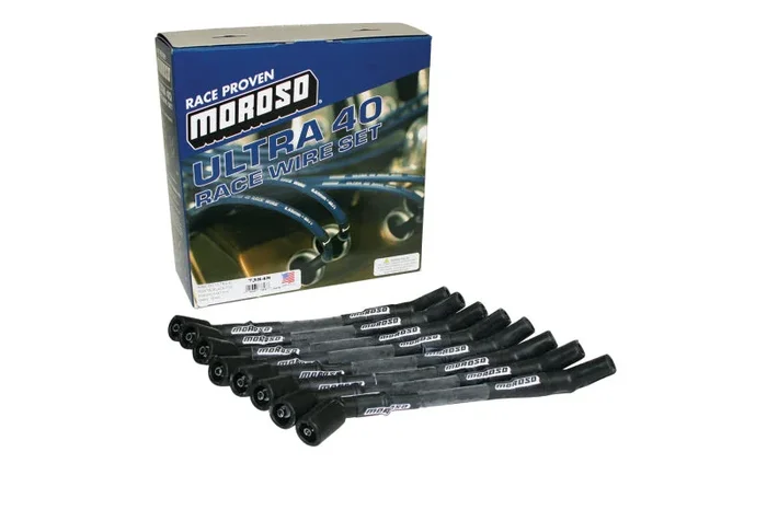 Moroso GM LT Ignition Wire Set – Ultra 40 – Sleeved – 9.25in Wire (Use w/Part No 68494/68496) -Black