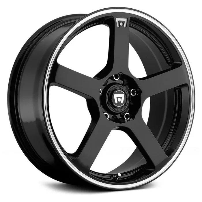 Motegi Racing MR116 Wheels (16×7 5×100 +40) Gloss Black / Silver / Matte Black w/ Red Racing Stripe