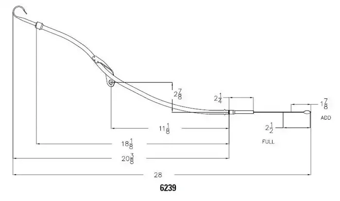 MR GASKET 6239 OIL DIPSTICK GM LS-1 CHRO