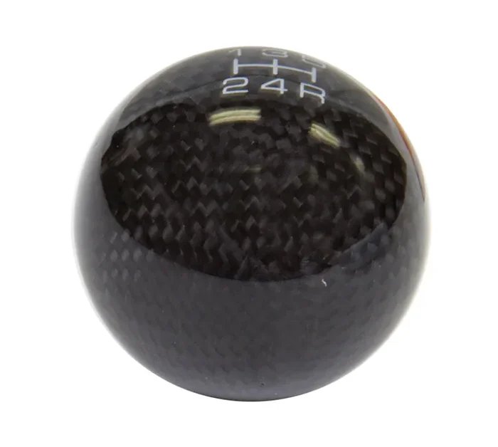 NRG Universal Ball Style Shift Knob (No Logo) – Black Carbon Fiber (5 Speed Pattern)