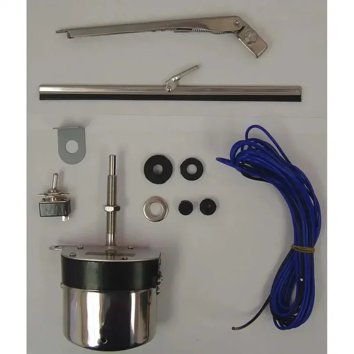 Omix 19101.03 Windshield Wiper Motor Kit, 12 Volt, Stainless Steel 55-71 Willys