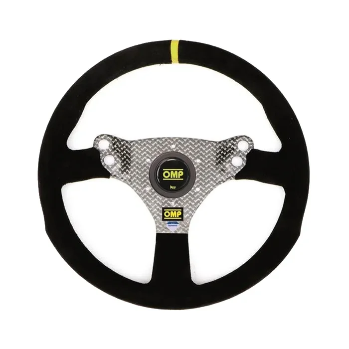 OMP 320 Hybrid S Racing Steering Wheel [Carbon Fiber / Dyneema] Black Suede