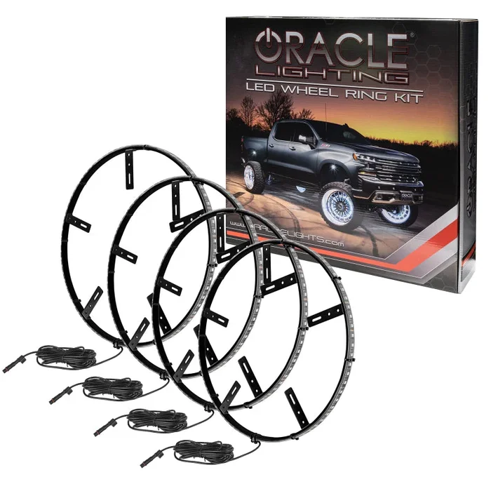 Oracle LED Illuminated Wheel Rings – Double LED – White SEE WARRANTY