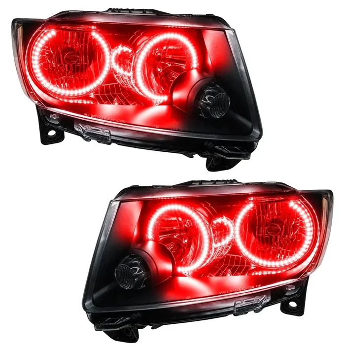 Oracle Lighting 7070-003 SMD Pre-Assembled Headlights, Non-HID, Chrome Bezel, Red