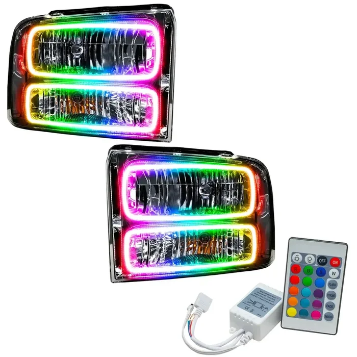 Oracle Lighting 7146-504 SMD Pre-Assembled Headlights, Chrome Bezel, ColorSHIFT – Simple