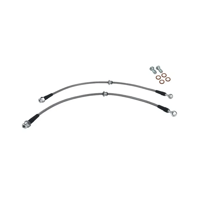 P2M Steel Braided Front Brake Lines | 2003-2006 Mitsubishi Evo 8 AWD (P2-EVO8FR)