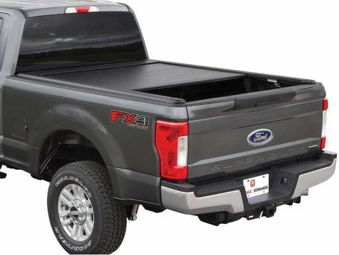 Pace Edwards KMC8569 – UltraGroove® Metal Tonneau Cover Kit Incl. Canister/Rails Retractable Black