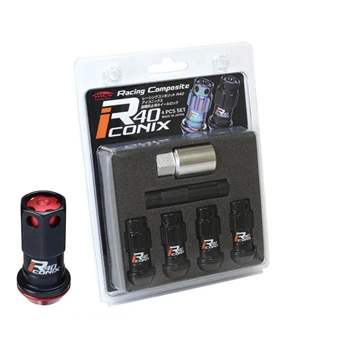 Project Kics Lock Nuts Set [R40 Iconix Racing Composite – Optional Finish & Caps] 12X1.5 or 12X1.25