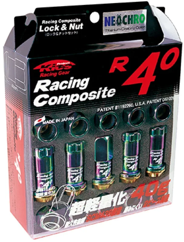 Project Kics R40 Lug Nuts Neochrome 12×1.50 (16+4 Locks)