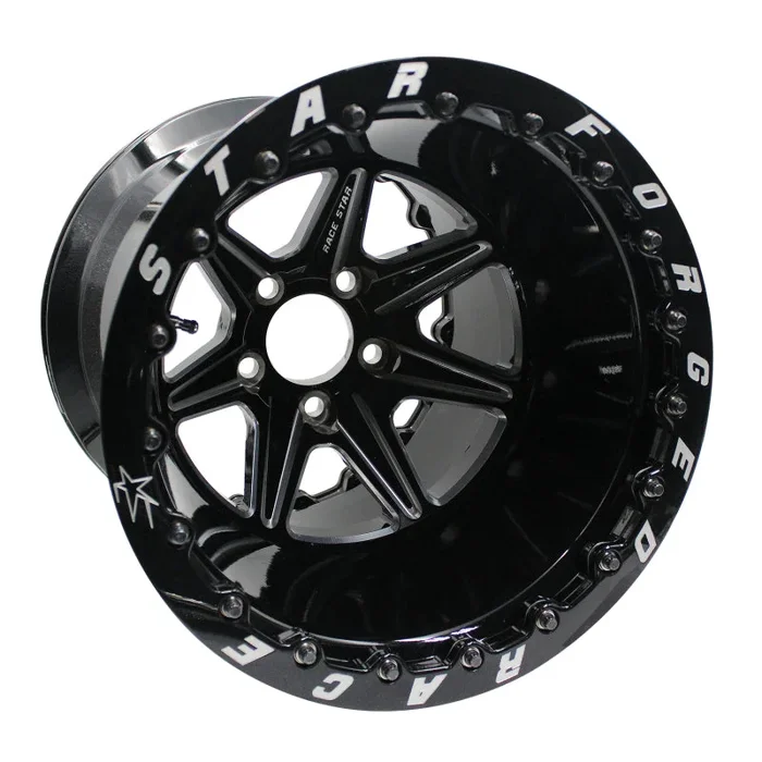 Race Star 72 ValStar 15×12 / 5×4.75BC / 6.5BS / 3.072in CB / Black w/Machined Accents Wheel