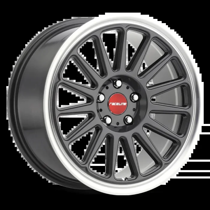 Raceline 315G Grip 18×8.5in / 5×112 BP / 35mm Offset / 66.6mm Bore – Gunmetal & Machined Wheel
